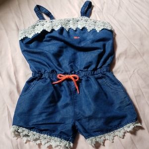 Dkny romper with lace trim size 4t